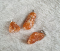 pendentif calcite orange