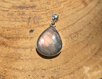 Pendentif Argent 925 en Labradorite Violette Qualité AAA (N°3544.2)