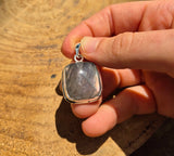 Pendentif Argent 925 en Labradorite Violette Qualité AAA (N°3544.1)