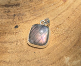 Pendentif Argent 925 en Labradorite Violette Qualité AAA (N°3544.1)