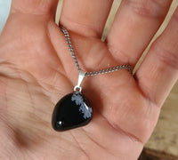 collier obsidienne mouchetée