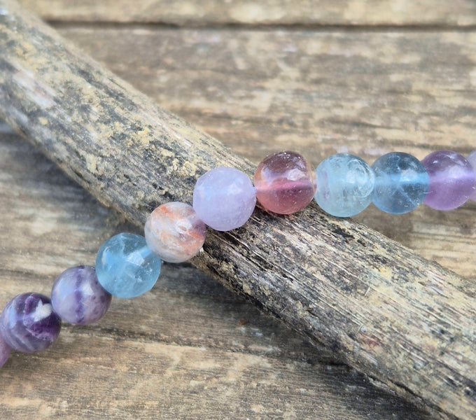 Perles 6mm Fluorite Multicolore AA