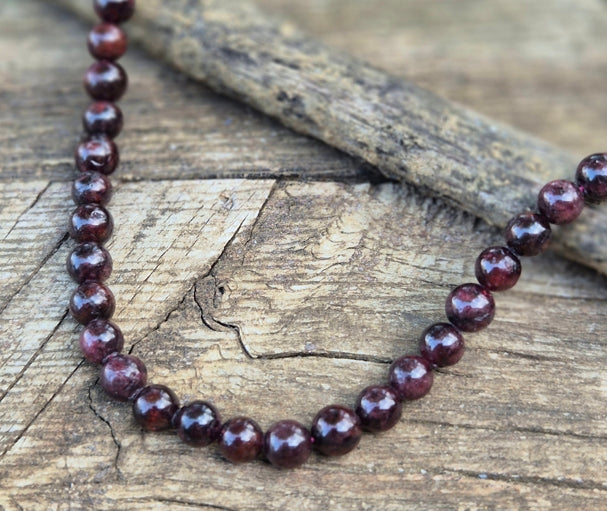 Perles 6mm Grenat Rouge d'Almandin AA