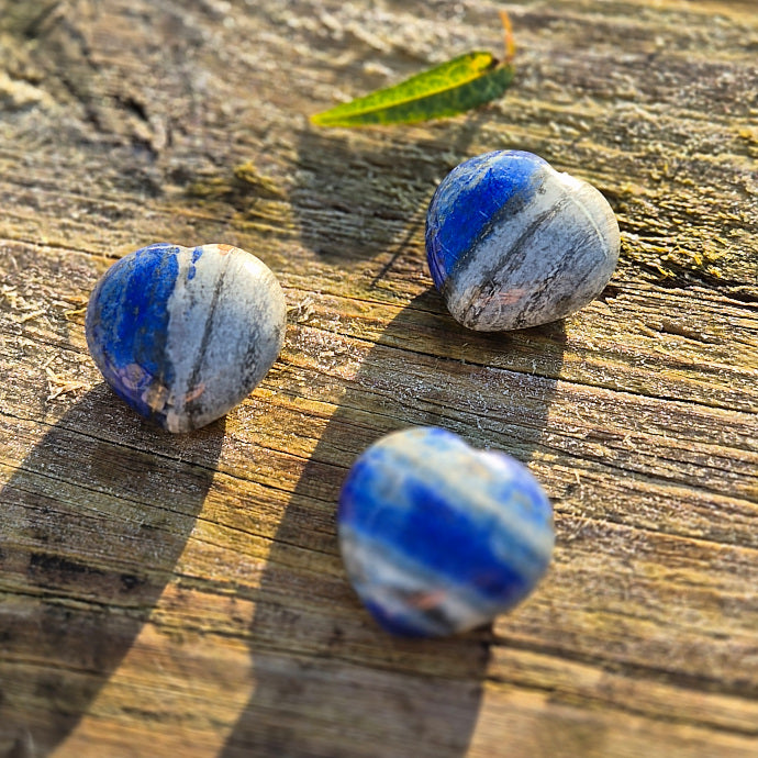 Galet Coeur en Lapis Lazuli d'Afghanistan