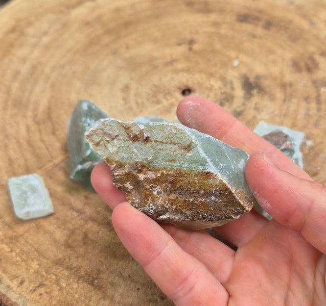 Pierre Brute Calcite Verte du Mexique T.02