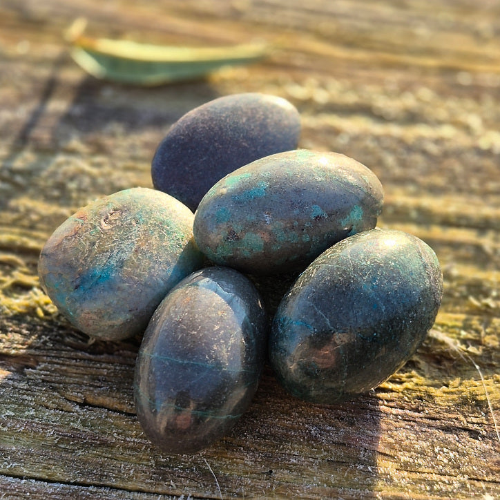 Pierre Roulée Chrysocolle sur Gangue du Pérou