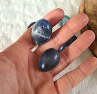 pierre roulée fluorite bleue
