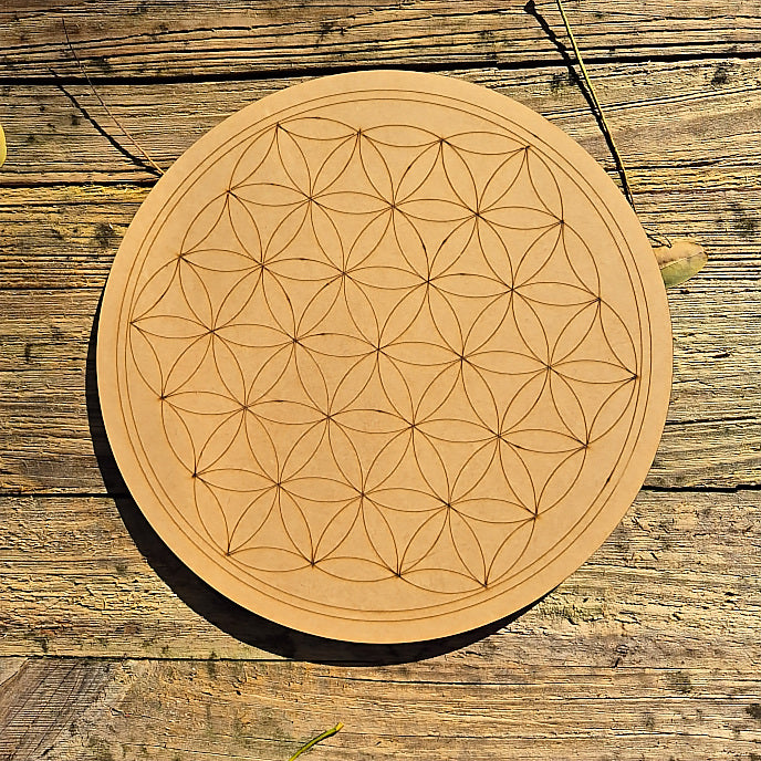 Plaque de Rechargement Dessous de Table 30cm Fleur de Vie