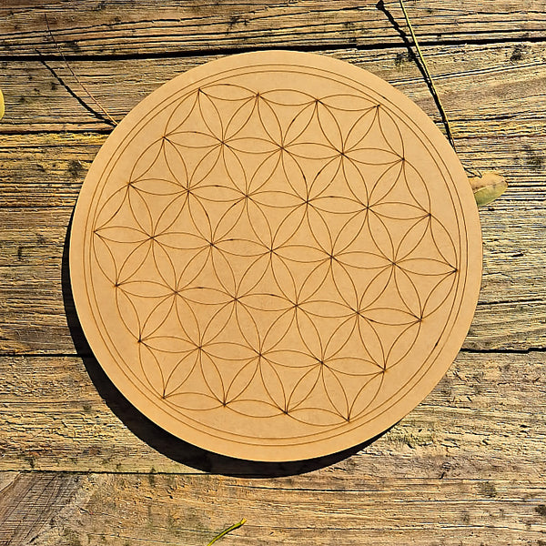 Plaque de Rechargement Dessous de Table 30cm Fleur de Vie