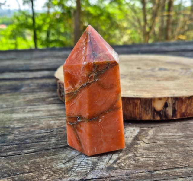 pointe en calcite orange 