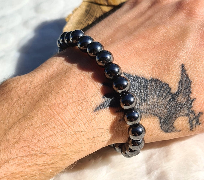 bracelet en hématite 8mm