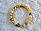 Bracelet en opale jaune 8mm