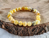 Bracelet en opale jaune 8mm