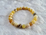 Bracelet en opale jaune 8mm