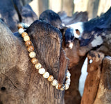Bracelet en jaspe paysage perles de 4mm