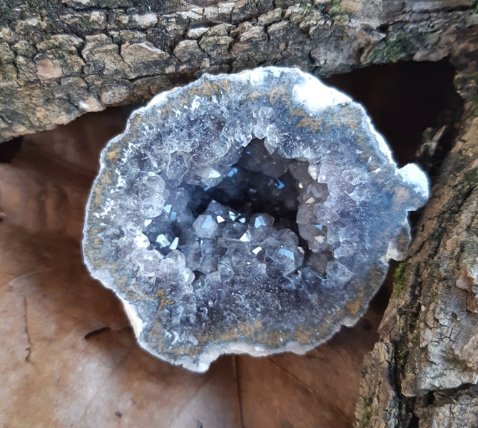 Pierre brute agate coconut creuse