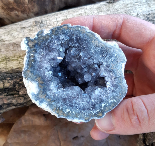 Pierre brute agate coconut creuse
