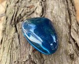 Pierre roulée - Agate teintée de bleu