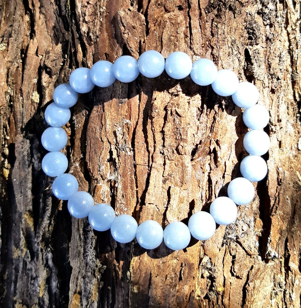 Bracelet en angélite 8mm
