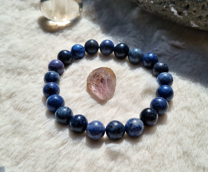 bracelet en dumortierite 8mm