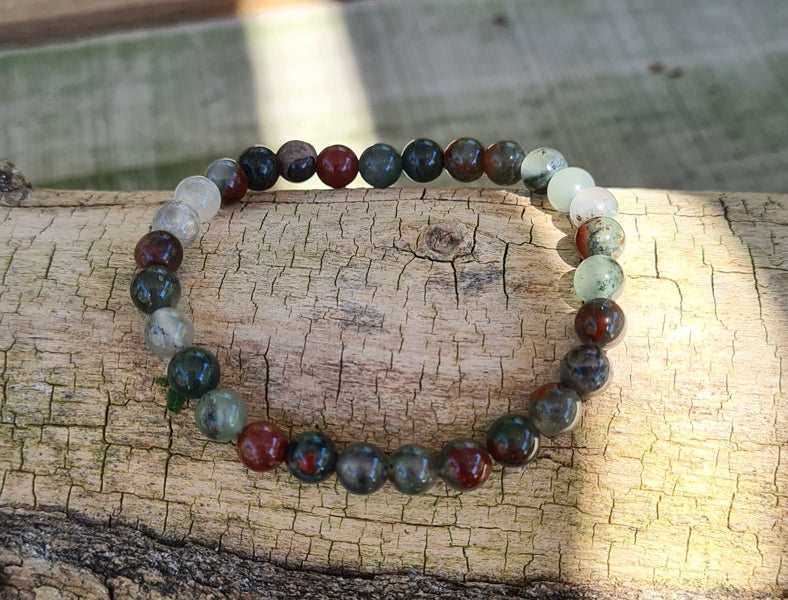bracelet en jaspe héliotrope