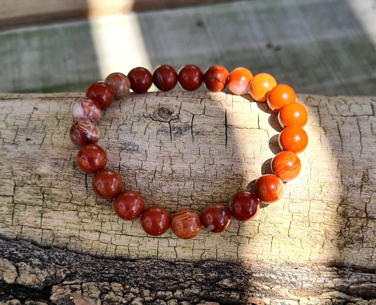 Bracelet en jaspe rouge