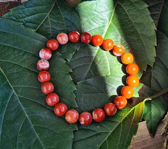 Bracelet en jaspe rouge