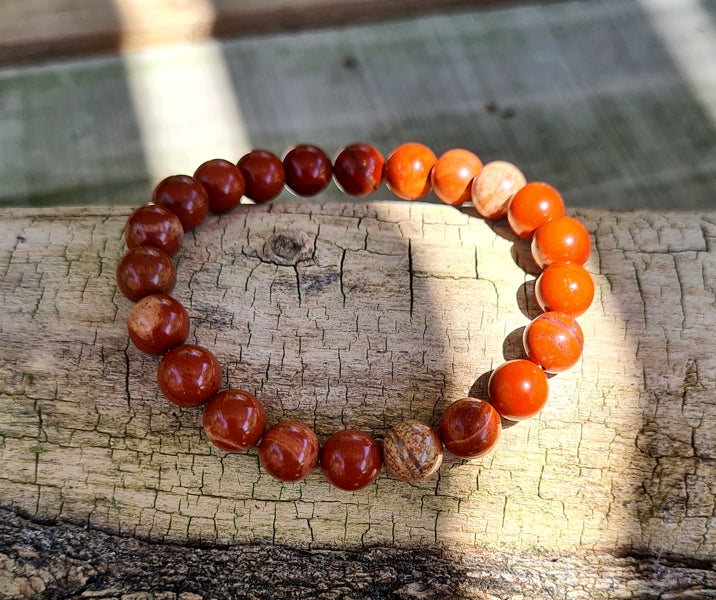 Bracelet en jaspe rouge