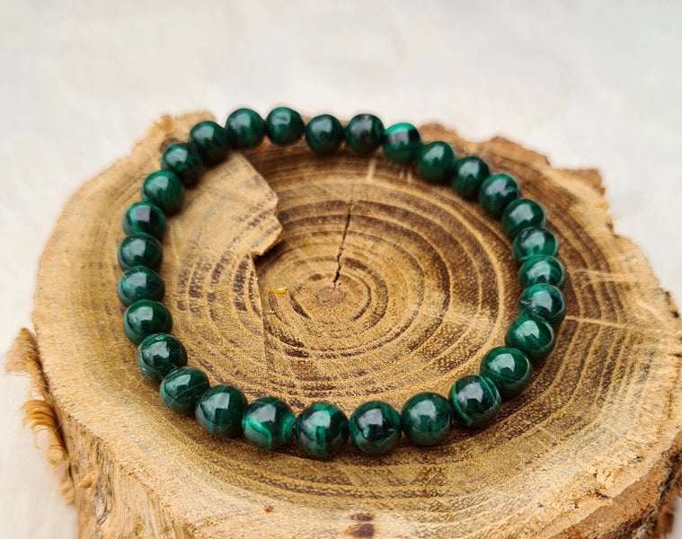 bracelet en malachite petites perles