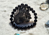 bracelet en obsidienne noire 8mm 