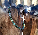 Bracelet en turquoise Africaine perles de 4mm