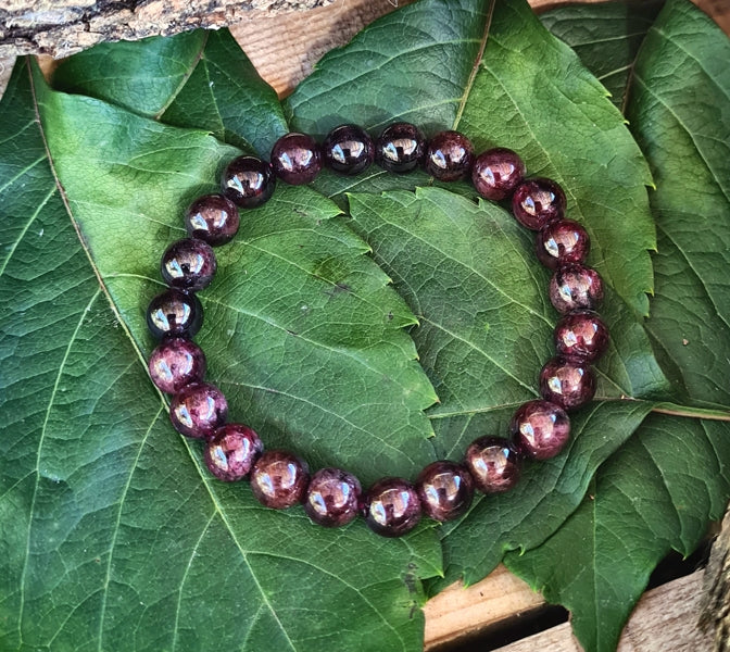 bracelet grenat 8mm