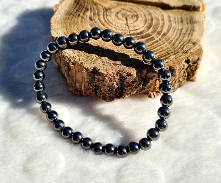 bracelet en hématite 6mm