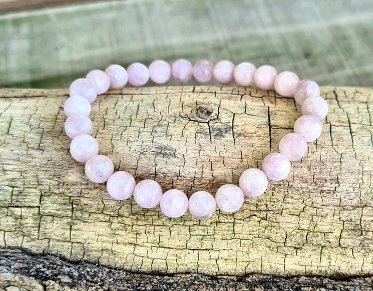 bracelet en kunzite 6mm