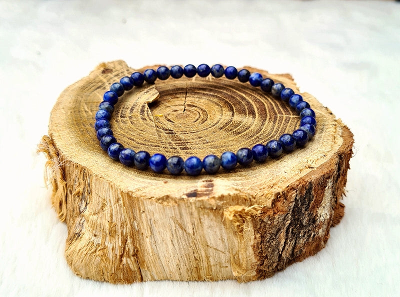 bracelet en lapis lazuli petites perles