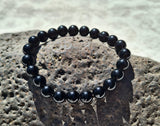 bracelet en obsidienne noire 8mm 