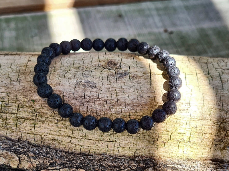 bracelet en pierre de lave 6mm