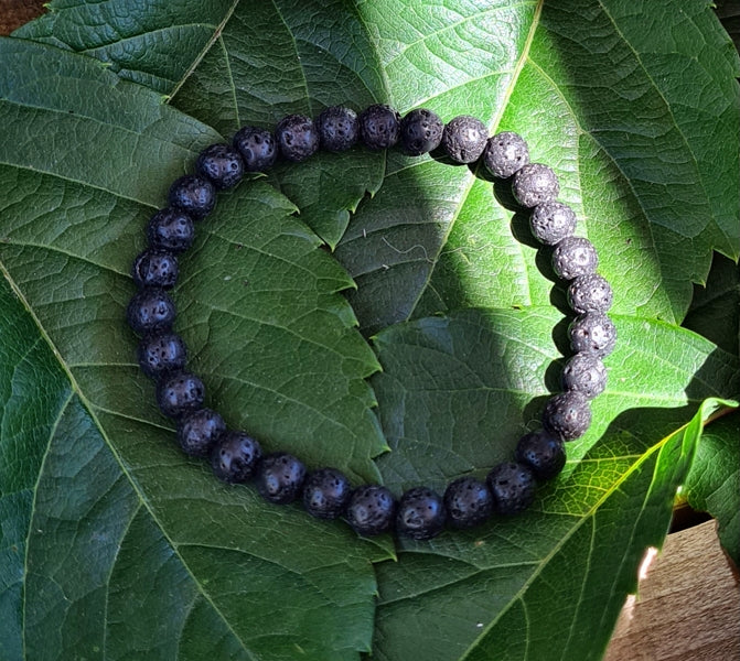 bracelet en pierre de lave 6mm