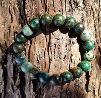 Bracelet en turquoise Africaine perles de 10mm