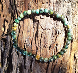 Bracelet en turquoise Africaine perles de 4mm