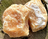 Pierre brute calcite orange