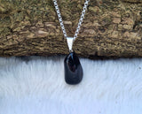 collier pierre obsidienne noire