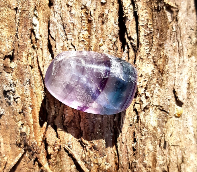 pierre roulée fluorite multicolor