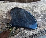 Gua sha en obsidienne noire