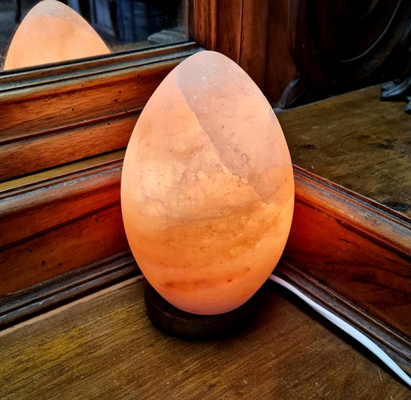 lampe ovale en sel de l'himalaya