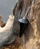 Pendule conique en obsidienne
