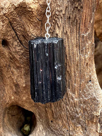 Pendule pierre en tourmaline noire