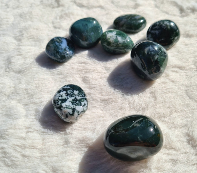 pierre roulée agate mousse brésil 