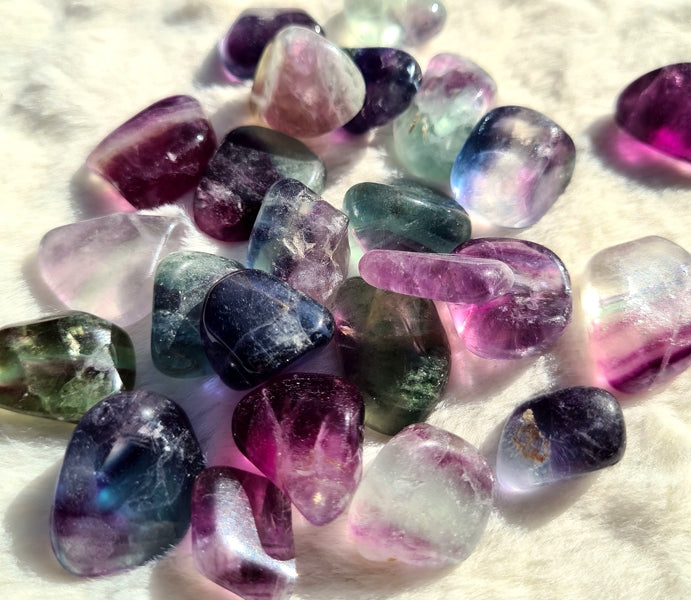 pierre roulée fluorite multicolor