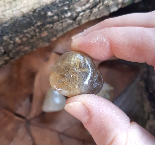 Pierre roulée quartz rutile qualité AA